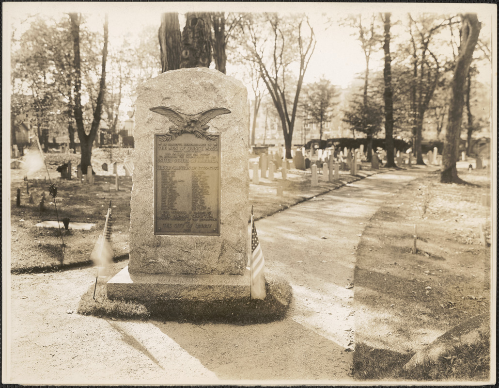 In grateful remembrance of the men of Quincy, Mass. formerly called Braintree