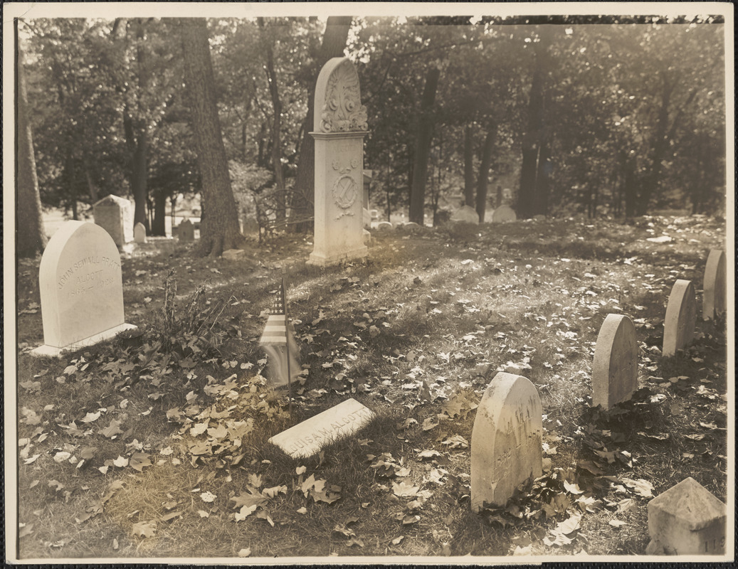 Seepy [i.e. Sleepy] Hollow Cemetery, Concord, Mass. Here rest the remains of Louisa May Alcott