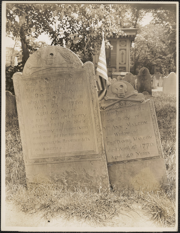 Capt. Daniel Malcolm, Copp's Hill Burying Ground, Boston, Mass.