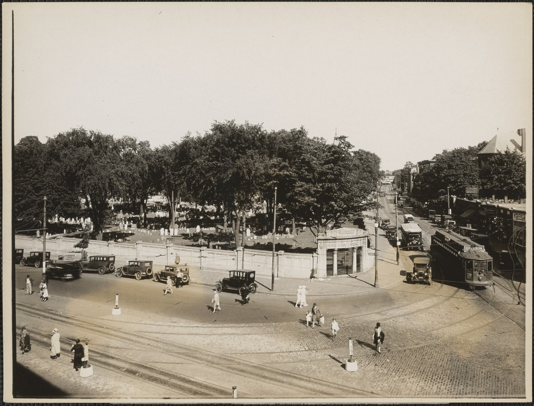 Dorchester North Burying Place, 1630. Upham's Corner, Columbia Road and Stoughton Street, Dorchester, Massachusetts