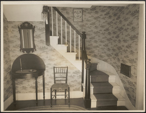 Roger G. Pierce hall and stairway (interior), 24 Oakton Avenue, Dorchester, Mass.