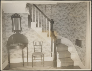 Roger G. Pierce hall and stairway (interior), 24 Oakton Avenue, Dorchester, Mass.