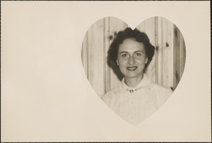 Portrait of Verna Warren in shape of heart