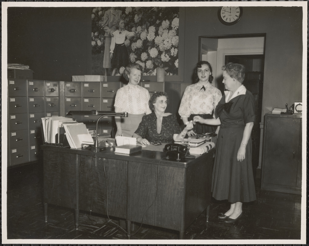 Forest Hill Cemetery employees. Ethel "Gallie" Galbraith, Davenport, Nuccia, and Donovan