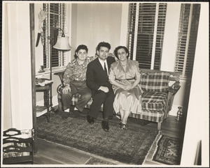 Mr. and Mrs. Kutchukian and son at Edith Ashjian house