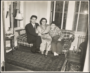 Mr. and Mrs. Kutchukian and son at Edith Ashjian house