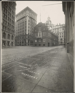 Old State House and the site of the Boston Massacre