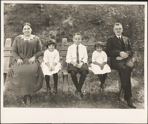 Herman, Lillian, Marian, Alma Abdalian and with an unidentified man