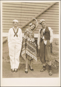 Herman, Lillian, and Marian Abdalian in Halloween costumes