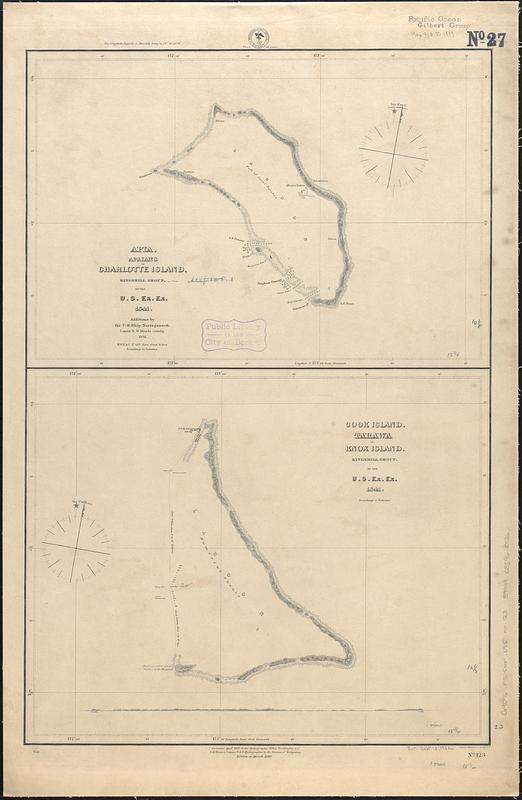 Apia, Apaiang or Charlotte Island, Kingsmill Group ; Cook Island, Tarawa or Knox Island, Kingsmill Group