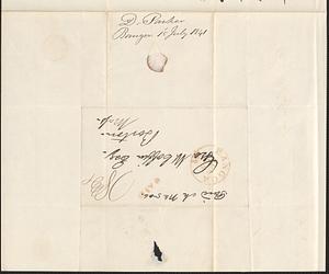 D. Parker to George Coffin, 15 July 1841