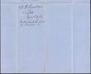 D. Bradley to W. A. Harrinngton, 24 January 1856
