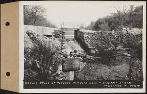 Beaver Brook at Pepper's mill pond dam, Ware, Mass., 8:50 AM, May 13, 1936