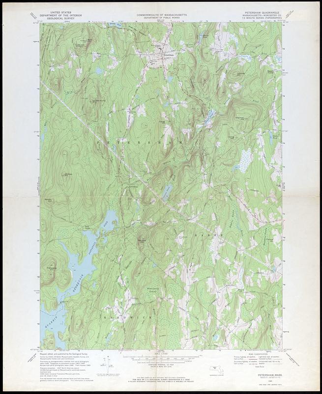 Petersham Quadrangle Massachusetts, Worcester Co.