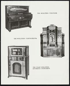 The Wurlitzer Tonophone. The Wurlitzer Pianorchestra. The first Wurlitzer Automatic Phonograph.
