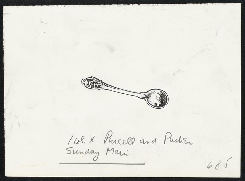 Symbol of Death-Only a dealer who has sold a million dollars worth of heroin is entitled in the drug cult to carry the golden spoon (above). Such a merchant of death was Frank, now in Walpole state prison. For a candid interview with him, turn to Sect. 3, Page 8.