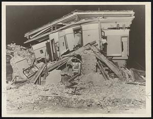 Where Seven Escaped Seven Persons Escaped From This Demolished Building, the Young Hotel in Compton [illegible] as the Earthquake of March 10 [illegible] Smashed to Its Foundations.