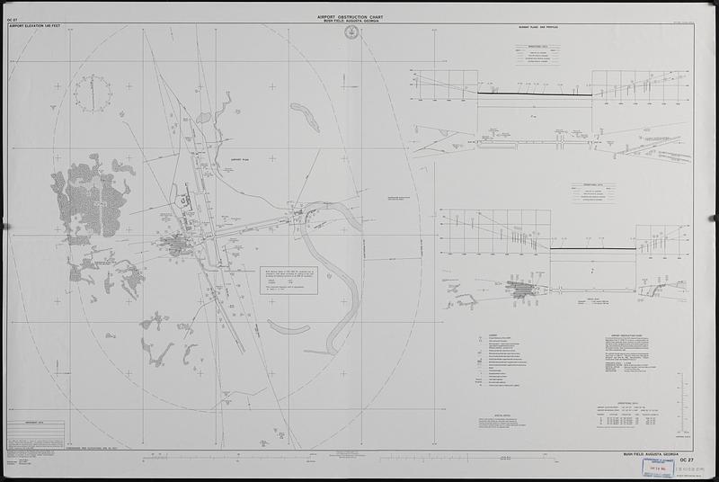 Airport obstruction chart OC 27, Bush Field, Augusta, Georgia