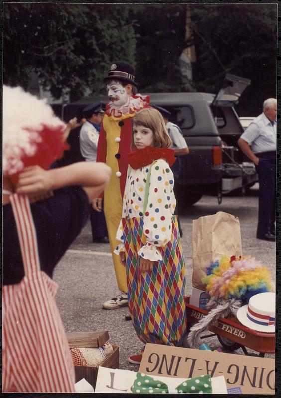 Erica Smith, one of Meryl Hlynka's clowns, Fourth of July celebration