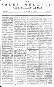 The Salem Mercury: Political, Commercial, and Moral