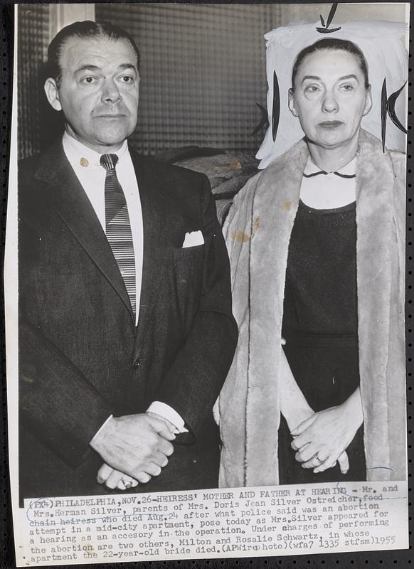 Heiress' mother and father at hearing