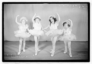 Girl ballet dancers in costume