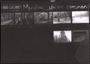 Contact sheet with images taken in the Boston Common