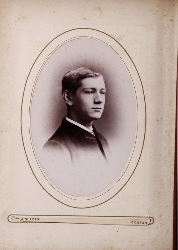 Newton High School, class of 1885 photographs - Unidentified Male Student -