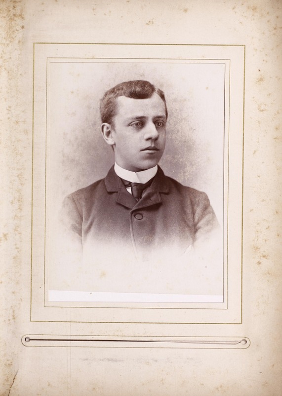 Newton High School, class of 1885 photographs - Unidentified Male Student -