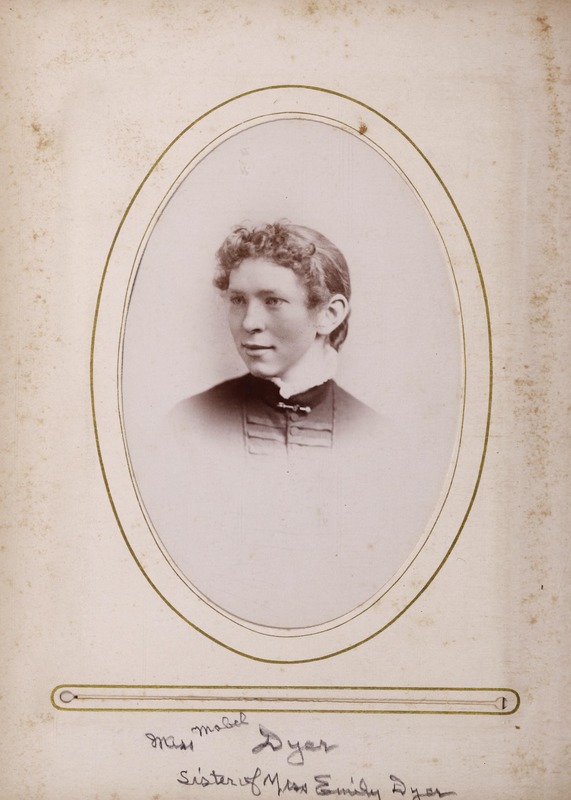 Newton High School, class of 1885 photographs - Miss Mabel Dyer, Sister of Miss Emily Dyer -