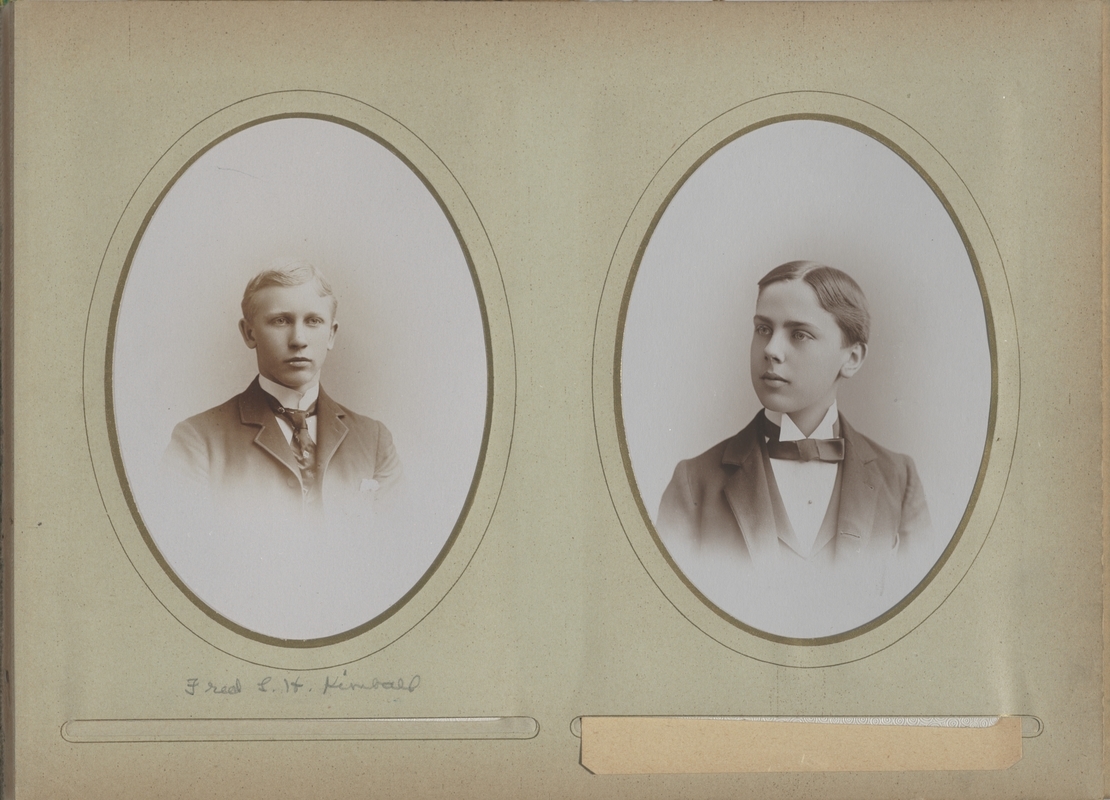 Newton High School, graduation 1895 & few 1896 - Fred L. H. Kimball - Unidentified Male Student -