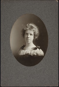 Newton High School Class of 1900 yearbook pictures plus reunion biographies, 1900 - - Bessie Bancroft -