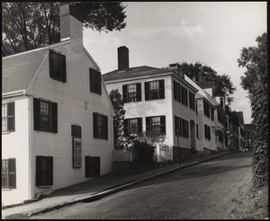 Plymouth, Mass. at left is the site of the first house built in 1620-21. This Leyden Street.