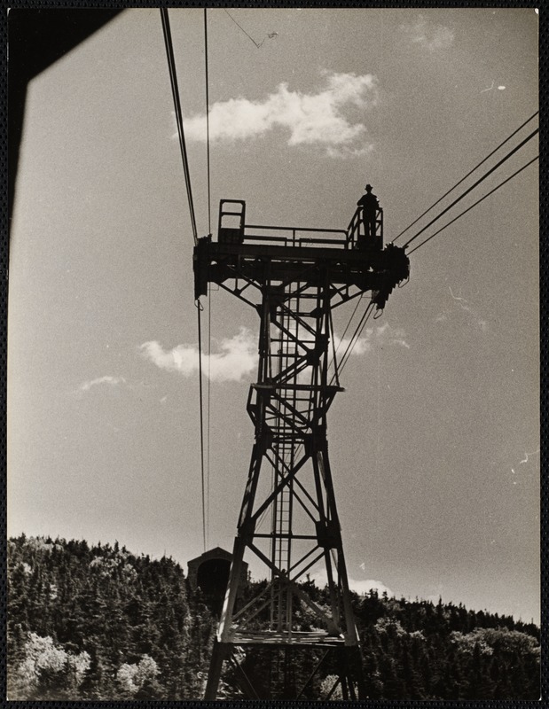 The top tower - mountain station in back ground. Aerial tramway