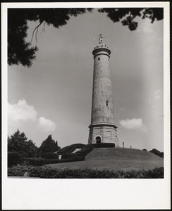 Myles Standish monument on the crest of Captain's Hill, Duxbury