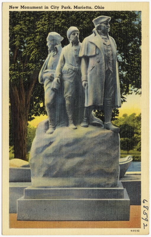 New Monument in city park, Marietta, Ohio
