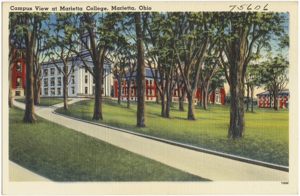 Campus view at Marietta College, Marietta, Ohio