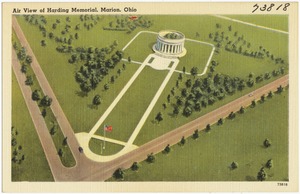 Air view of Harding Memorial, Marion, Ohio