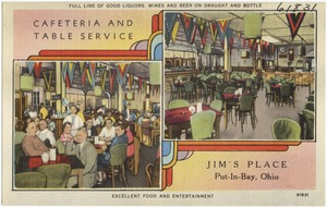 Cafeteria and table service, Jim's Place, Put-In-Bay. Ohio