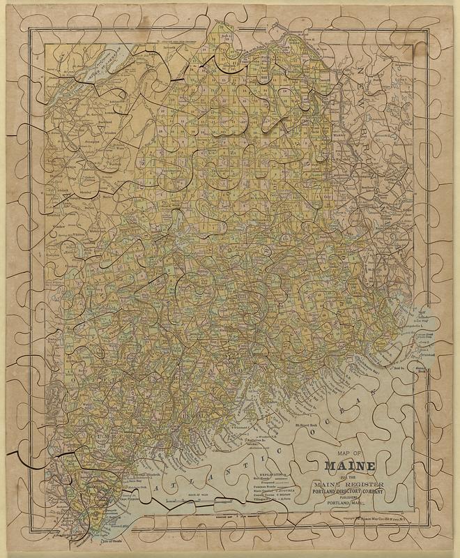 Map of Maine for the Maine register