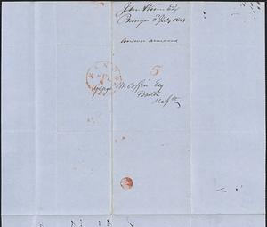 John Winn to George Coffin, 3 July 1849