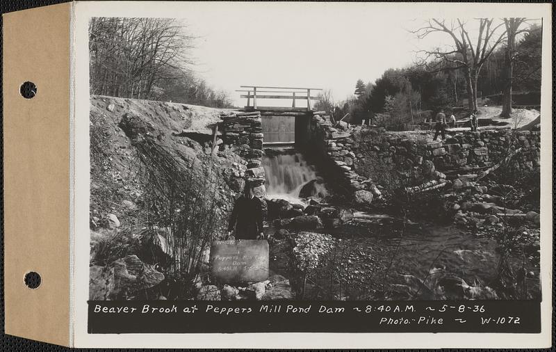 Beaver Brook at Pepper's mill pond dam, Ware, Mass., 840 AM, May 8