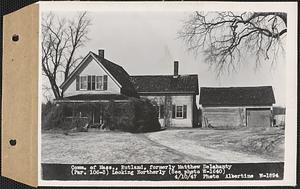 Commonwealth of Massachusetts, formerly Matthew Delehanty, house and garage, looking northerly, Rutland, Mass., Apr. 10, 1947