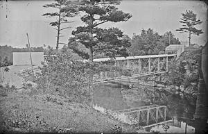 Bridge Old Indian Leap with water pipe