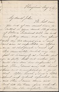 Letter from Mary W. Glover to John D. Long, August 6, 1873