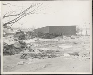 Exterior flood damage at Clark Aiken