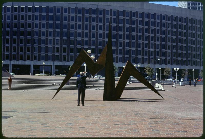 Outdoor artwork, Boston City Hall plaza Digital Commonwealth
