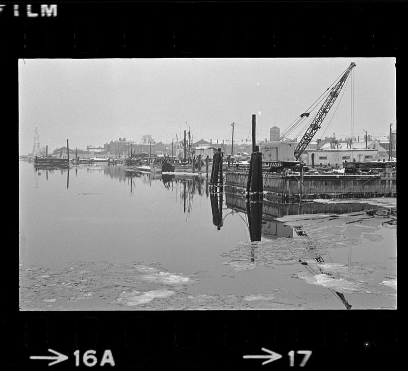 Waterfront with ice from Tournament Wharf