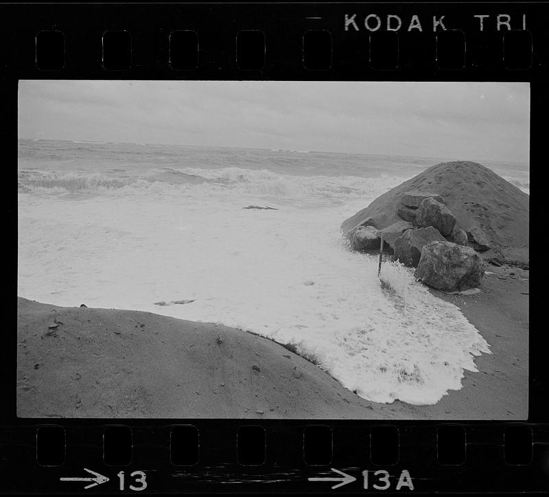 Rough seas and new seawall