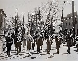 Uxbridge Memorial Day parade flag bearers